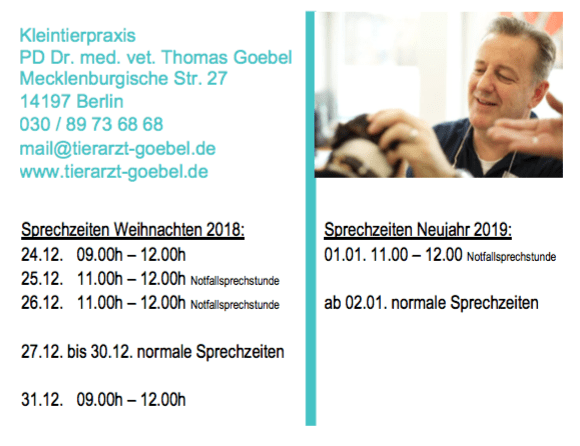 Tierarztpraxis Dr Thomas Göbel Berlin